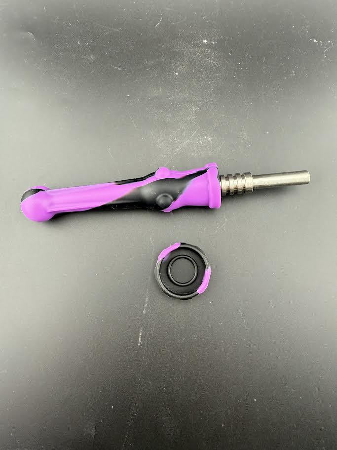 Silicone Nectar Collector with detachable tip, designed for portable and mess-free dabbing.