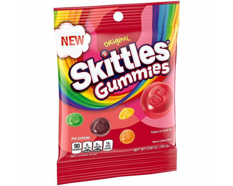 Skittles Gummies 5.80oz - Chewy candy with big fruity flavors in Original variety, featuring classic fruit colors.