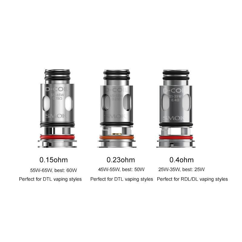 Smok D-COIL Series 1pc - Mesh coils with varying ohm ratings for DTL and RDL/DL vaping styles.