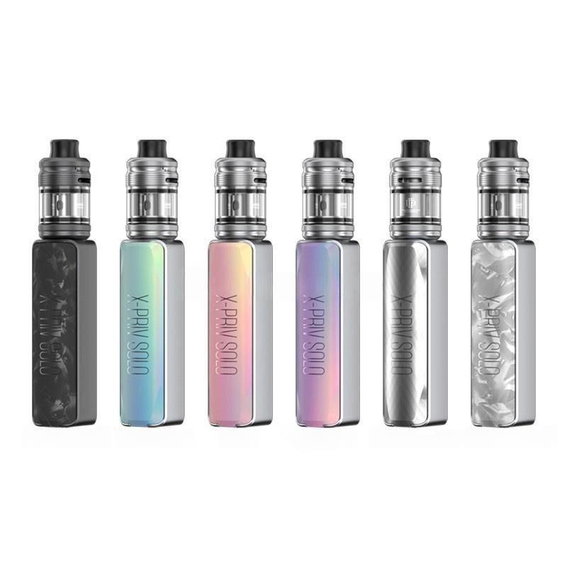 Smok X-PRIV Solo Kit in various colors showcasing its stylish and portable design for enhanced vaping experience.