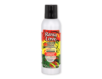 Rasta Love Smoke Odor Exterminator 7oz spray for quick odor elimination of smoke and pets.