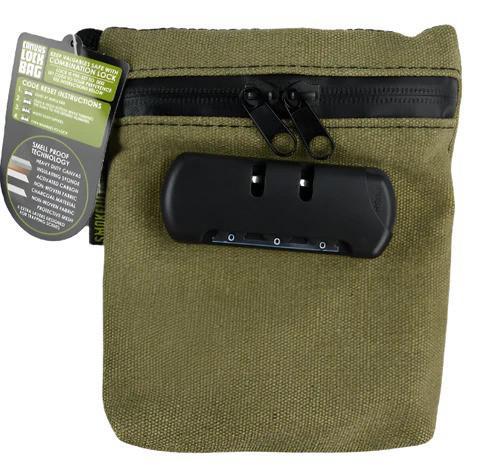 SmokeZilla Canvas Bag w/ Built in Lock - Odor-proof storage bag with combination lock and durable design.