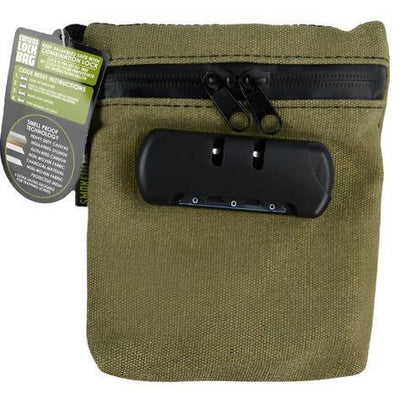 SmokeZilla Canvas Bag w/ Built in Lock - Odor-proof storage bag with combination lock and durable design.
