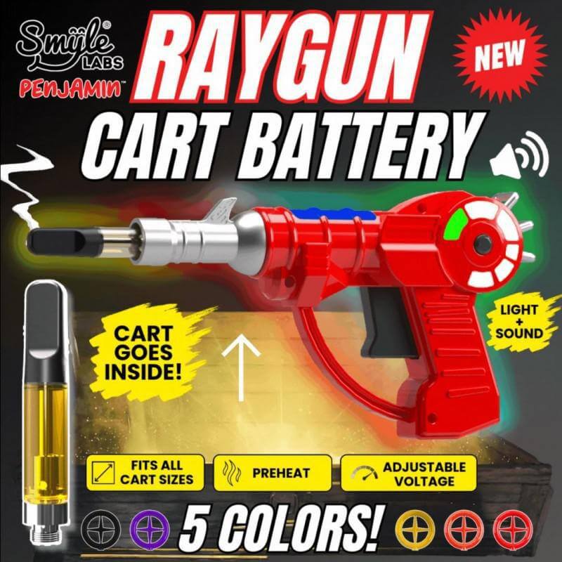 Smyle Penjamin RayGun 510 Battery - LED vape pen with sound effects and USB-C fast charging.