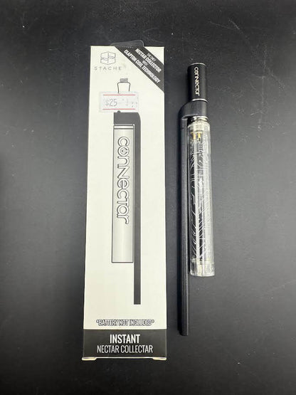 Stache Nectar Collector - Connectar w/ Matching Ooze 510 battery displayed in packaging next to the collector.