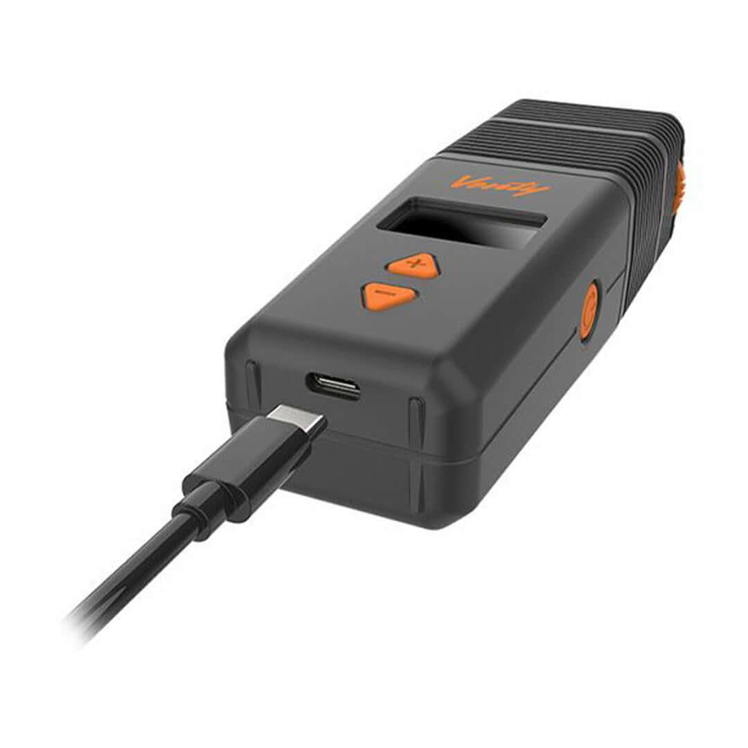 Storz & Bickel Venty vaporizer device with USB-C charging port and adjustable airflow.