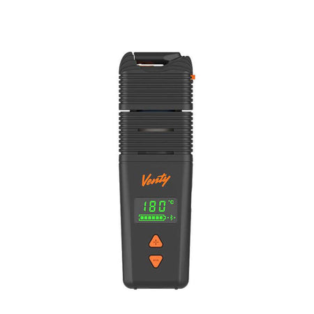 Storz & Bickel Venty portable vaporizer with adjustable airflow and digital display.