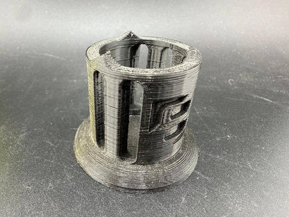 Str8 Carb Cap / Marble Stand - 3D Printed Large showcased in a sleek black design, ideal for concentrate enthusiasts.