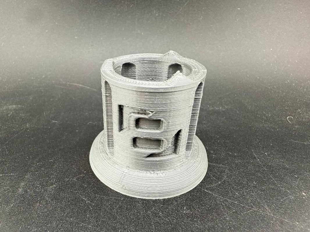 Str8 Carb Cap / Marble Stand - 3D Printed Large in gray, showcasing its stylish and functional design.