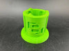 Str8 Carb Cap / Marble Stand - 3D Printed Large in bright green color on black background.