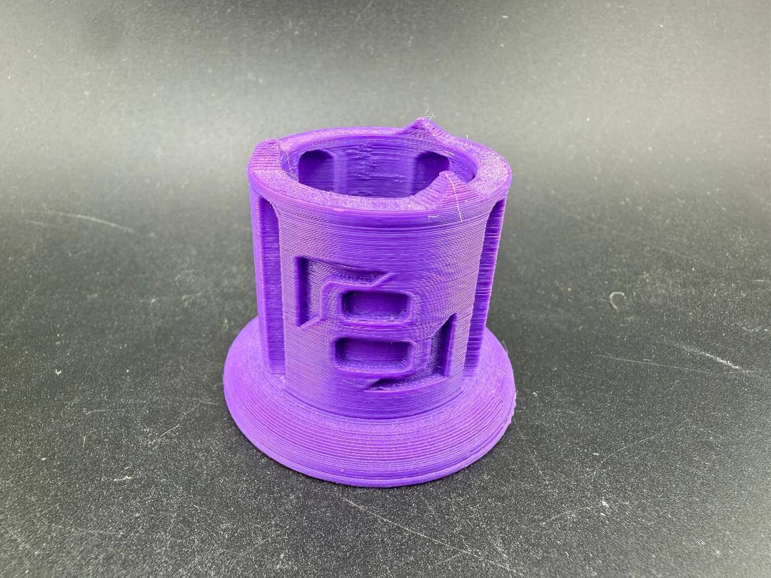 Str8 Carb Cap / Marble Stand - 3D Printed Large in vibrant purple color, designed for concentrate enthusiasts.