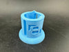 Str8 Carb Cap Stand - 3D Printed Medium in blue color, showcasing its precision design and functionality.