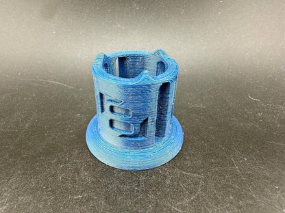 Str8 Carb Cap Stand - 3D Printed Medium in blue color showcasing a sleek design for airflow control and marble display.