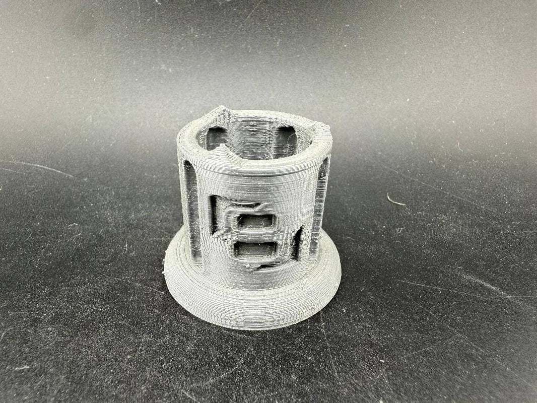 Str8 Carb Cap Stand - 3D Printed Medium in black, showcasing a compact design and precision 3D printing for optimal airflow.