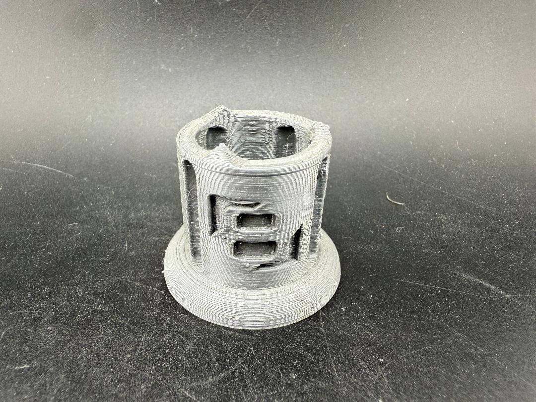 Str8 Carb Cap Stand - 3D Printed Medium in black, showcasing a compact design and precision 3D printing for optimal airflow.