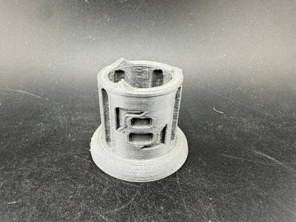 Str8 Carb Cap Stand - 3D Printed Medium in black, showcasing a compact design and precision 3D printing for optimal airflow.