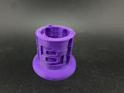 Str8 Carb Cap Stand - 3D Printed Medium in vibrant purple color for smooth airflow and marble display.
