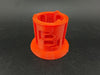 Str8 Carb Cap Stand - 3D Printed Medium in vibrant red color, a functional and compact design for airflow control.