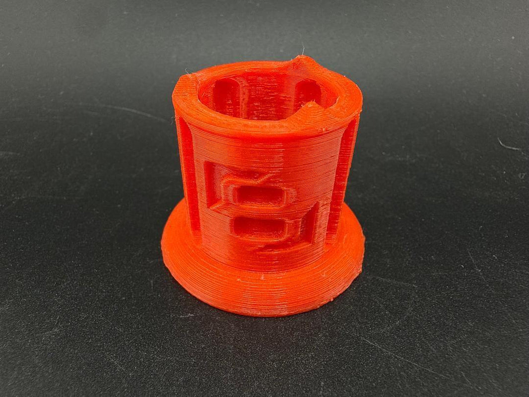 Str8 Carb Cap Stand - 3D Printed Medium in vibrant red color, a functional and compact design for airflow control.