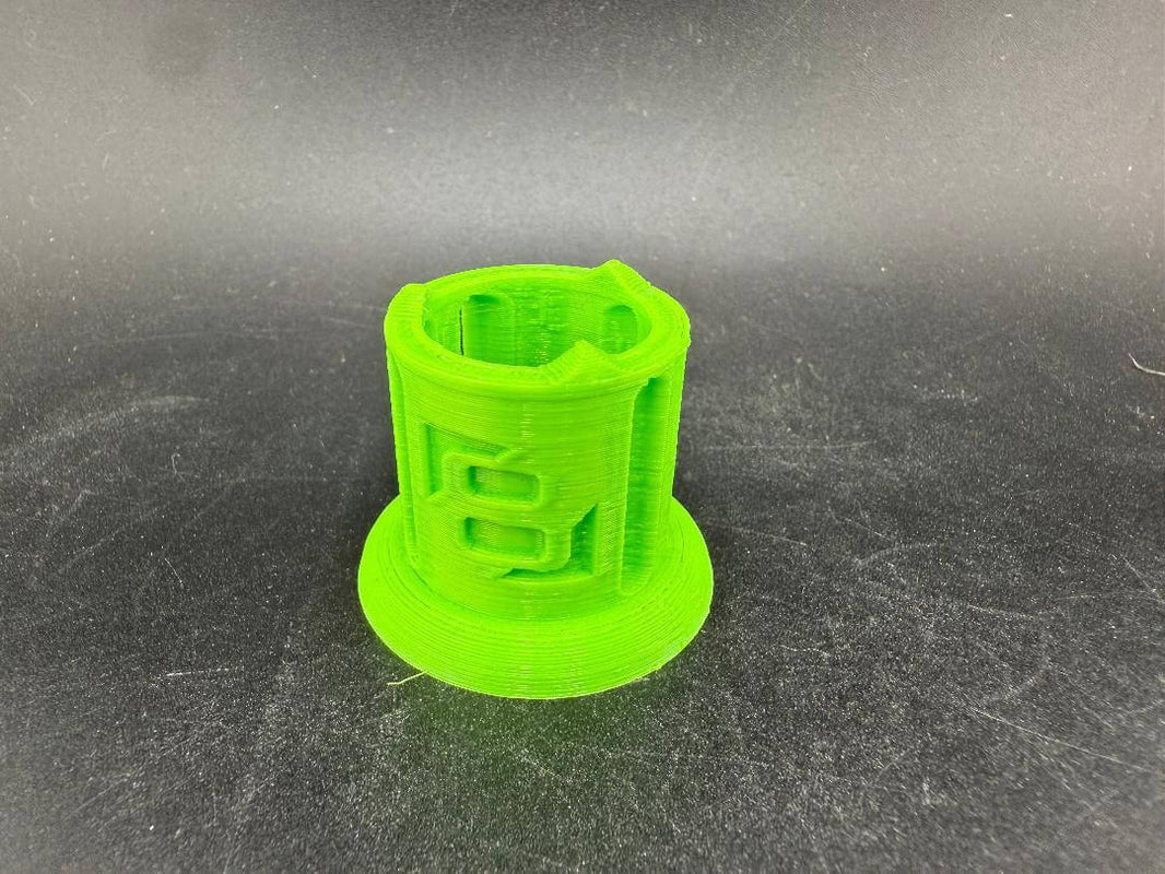 Str8 Carb Cap Stand - 3D Printed Small in vibrant green color, showcasing precision and versatility for airflow control.