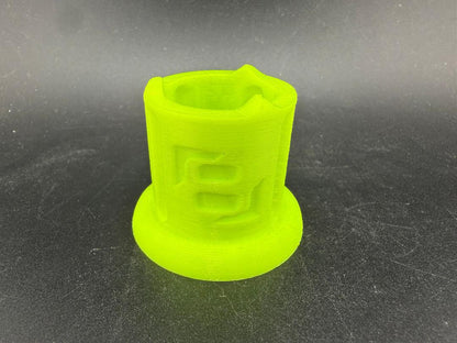 Str8 Carb Cap / Marble Stand - 3D Printed Large in vibrant neon green color.