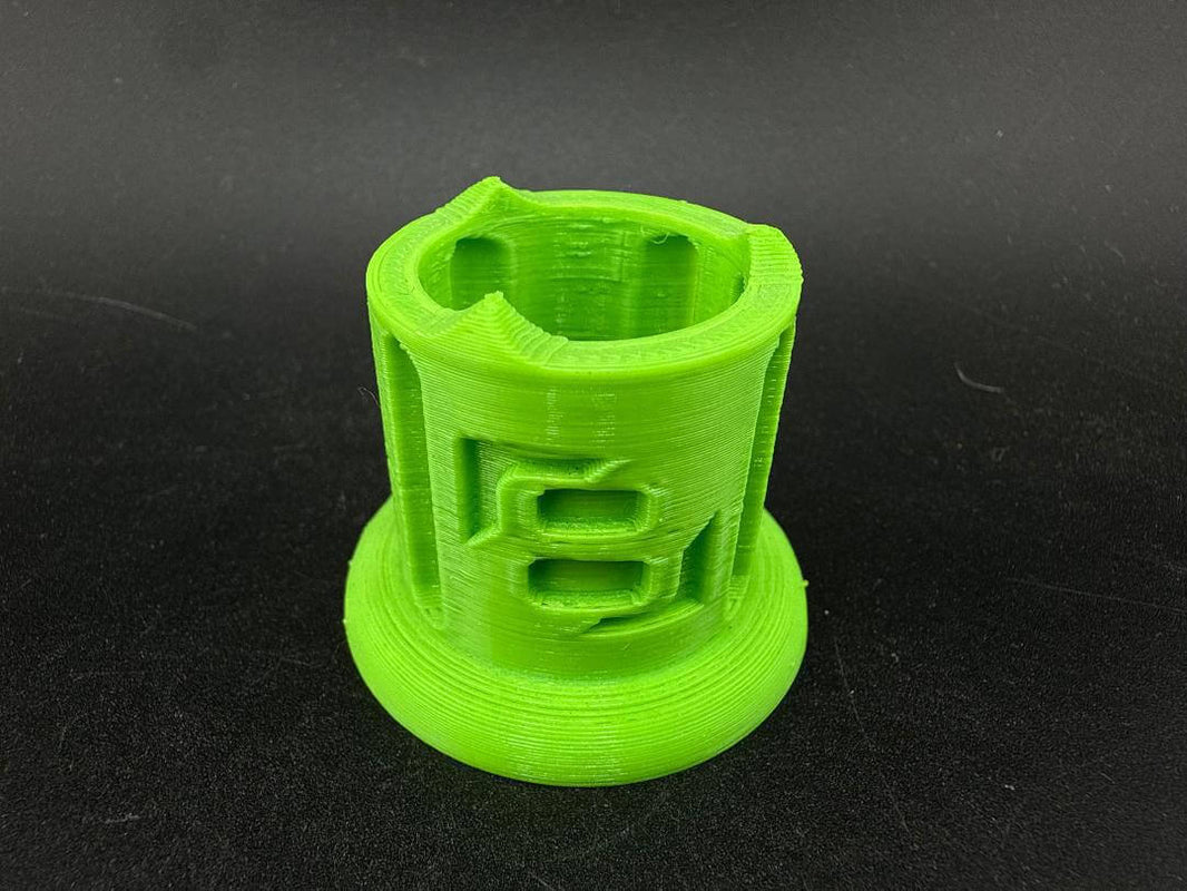 Str8 Carb Cap Stand - 3D Printed Medium in vibrant green, showcasing precision design and functionality.