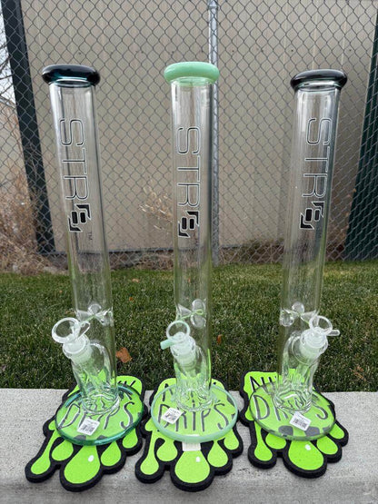 Str8 Glass 18" Straight Tube 14mm 45° available in smoke, mint, and green color options.