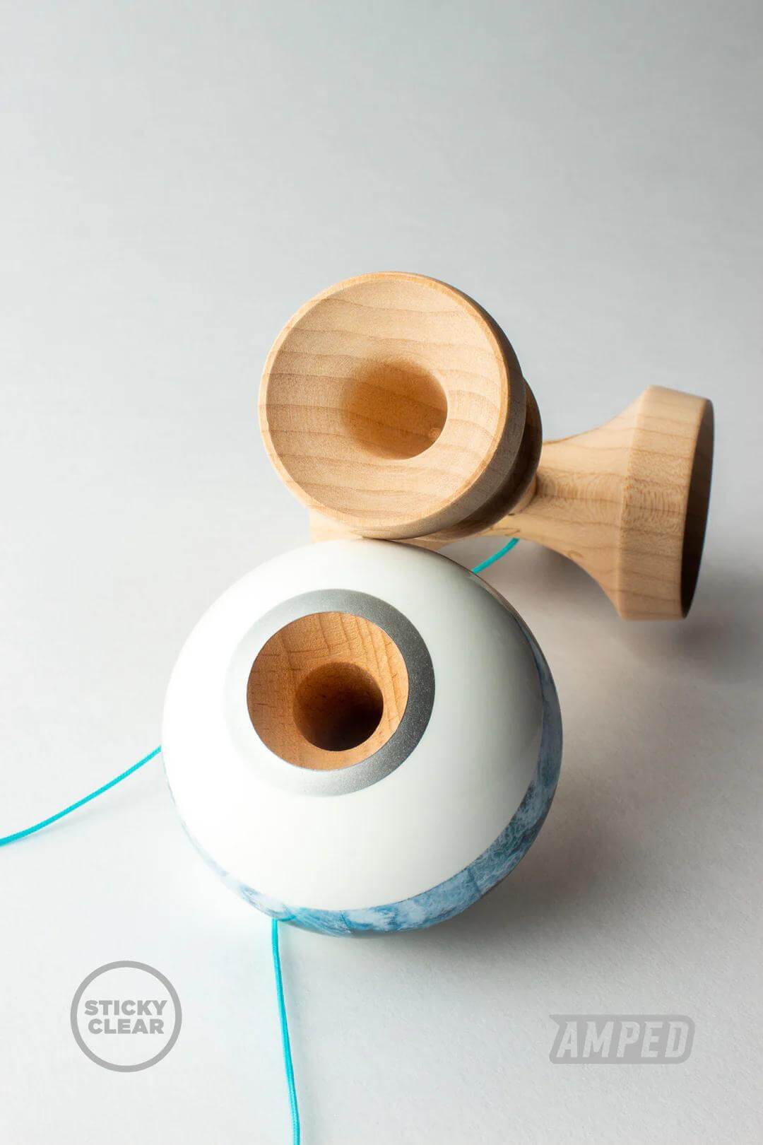 Sweets Kendama Bryson Lee Cushion Clear with KEN Amped Shape and Maple Balance Bevel.