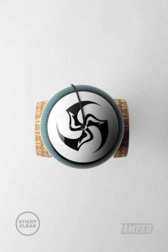 Sweets Kendama Eagle McMahon Amped model top view showcasing unique design and maple wood construction.