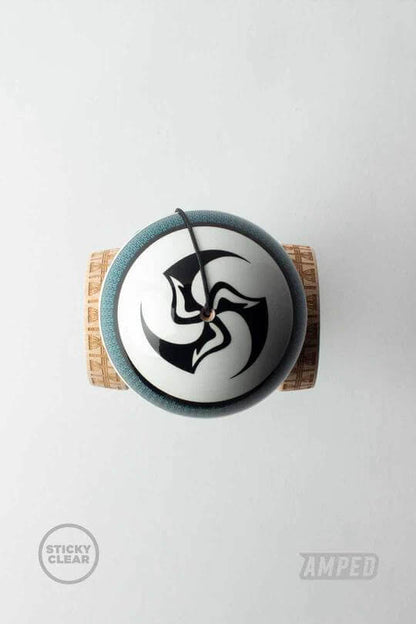 Sweets Kendama Eagle McMahon Amped model top view showcasing unique design and maple wood construction.