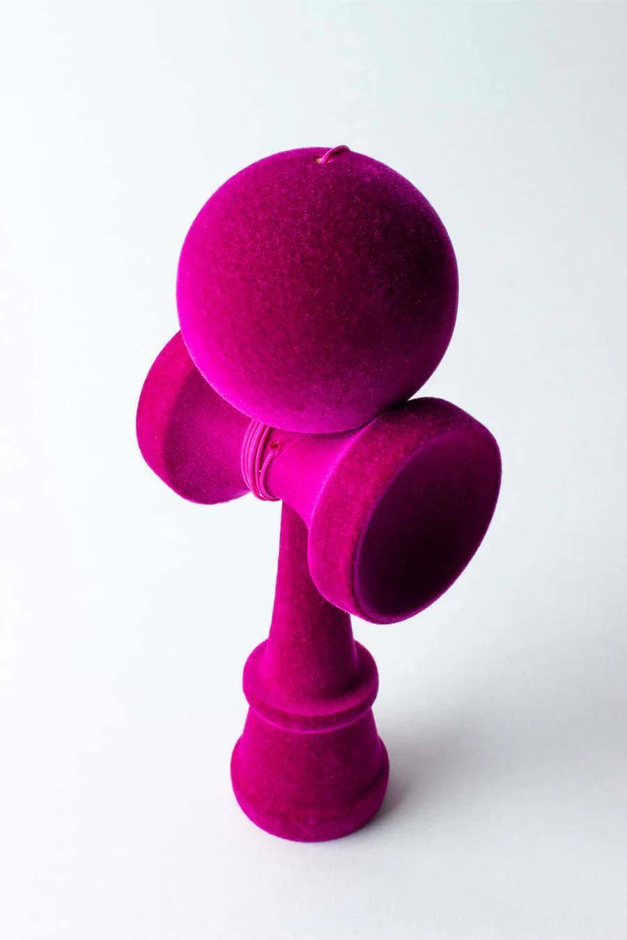 Sweets Kendama - Purple Fuzzy, fuzzy kendama with velvety flocking for enhanced grip and feel, perfect for collectors.