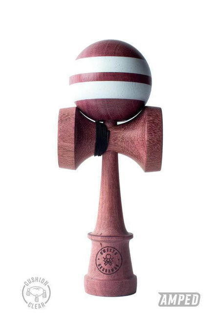 Sweets Kendama Purpleheart with Cushion Clear, featuring KEN Amped shape and hand-painted 62mm tama.