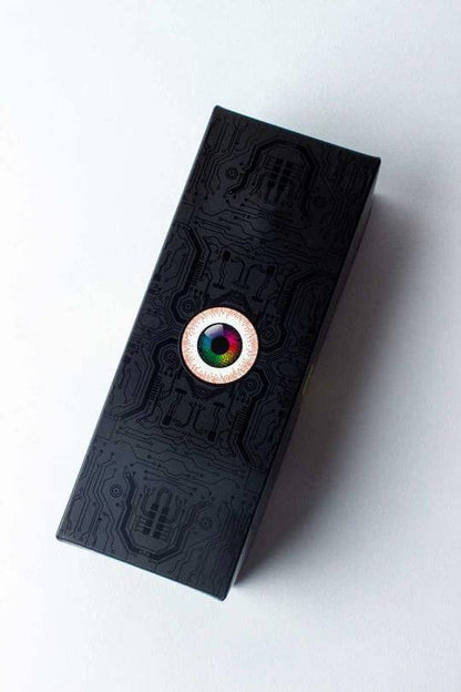 Sweets Kendama Subtronics V2 Amped box featuring a circuit pattern and colorful design element.