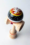 Sweets Kendama V35 Sticky Clear with lion design, featuring maple wood and star pattern, inspired by fantasy themes.