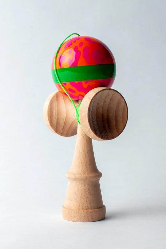 Sweets Mini Kendama in Lava Lamp design with vibrant colors, perfect for tricks and portable play.