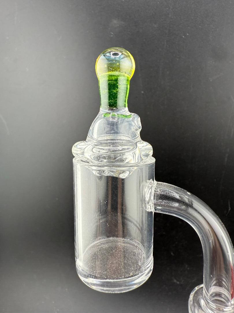 Taco Glass Directional Cap for focused airflow and vapor control in quartz bangers.