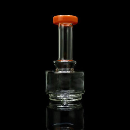 Tokr Glass Puffco Peak / Peak Pro Dry Top Glass Replacment - Color Accent with orange accent on top.