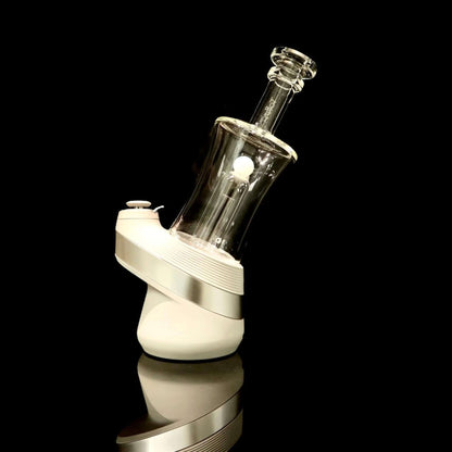Tokr Glass Puffco Peak Pro Glass Replacment Top - Can displayed on a reflective surface.