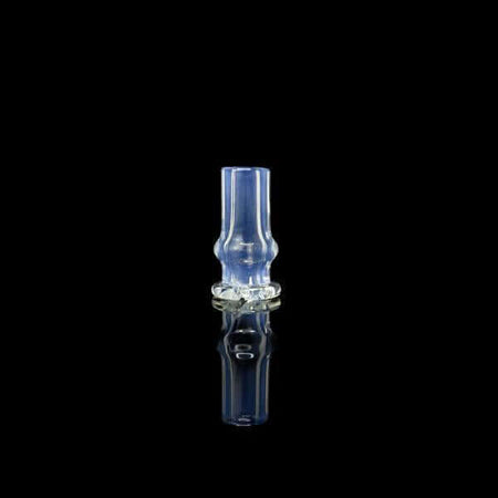 Tokr Glass Puffco Pivot Tip Glass Replacement Mouth Piece in clear glass, showcasing its sleek and functional design.