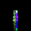 Tokr Glass Puffco Pivot Tip Glass Mouth Piece Replacement - Two Tone in vibrant green and purple colors.