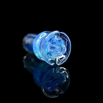Tokr Glass Puffco Pivot Tip Glass Replacement Mouth Piece in blue color with sleek design and smooth functionality.