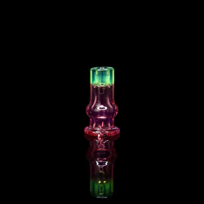 Tokr Glass Puffco Pivot Tip Glass Mouth Piece Replacement - Two Tone with dual-color design for enhanced airflow and style.