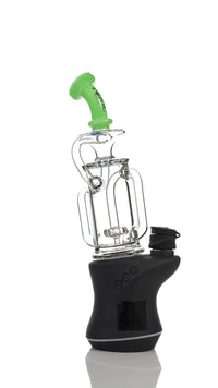 Toxic Carta 2-Way Recycler Attachment with green mouthpiece, compatible with Carta-1 and Carta-2, sleek design.