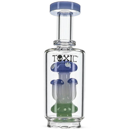 Toxic Glass Mushroom Carta 2 Topper, a splash-free glass attachment for dabbing with aesthetic appeal and great performance.