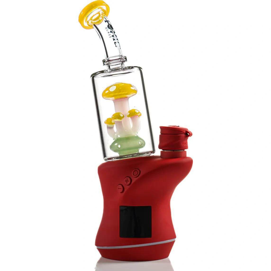 Toxic Glass Mushroom Topper for Carta 2 with vibrant design and splash-free performance for enhanced dabbing experience.