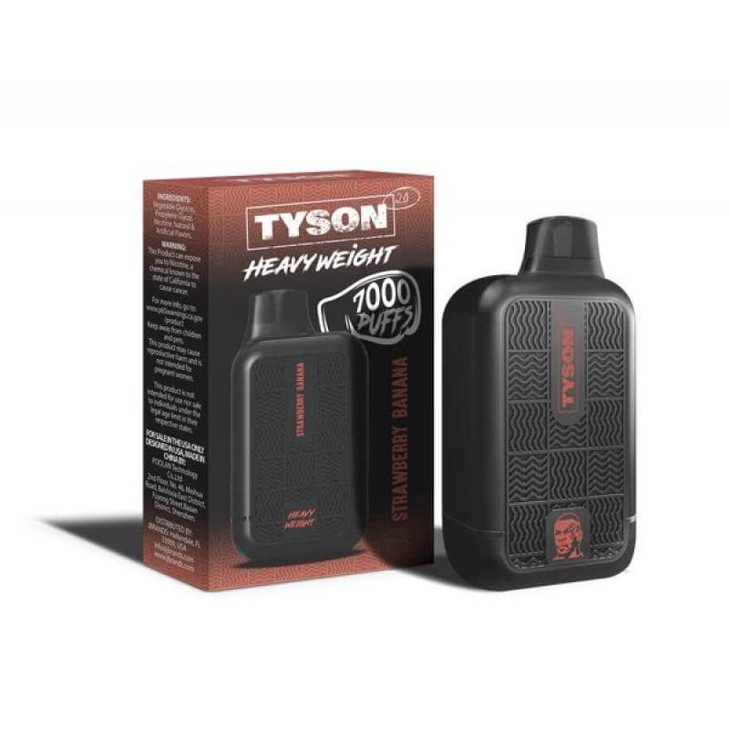 Tyson 2.0 Heavy Weight Disposable vape device packaging with 7000 puffs for a premium vaping experience.