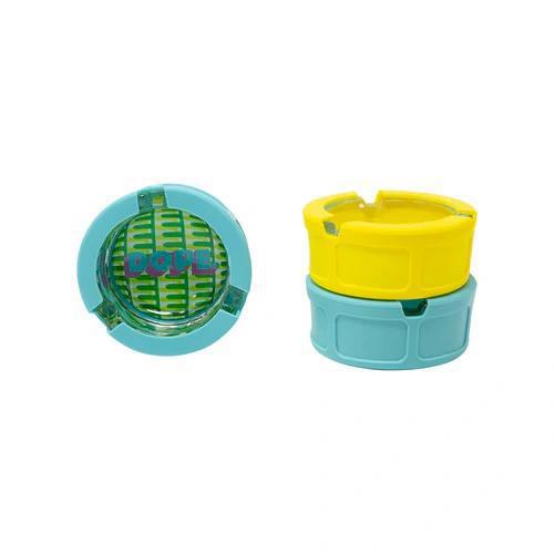 Ugly House 3" Ashtray - Dope in vibrant colors, featuring a silicone lining and compact design for personal use.
