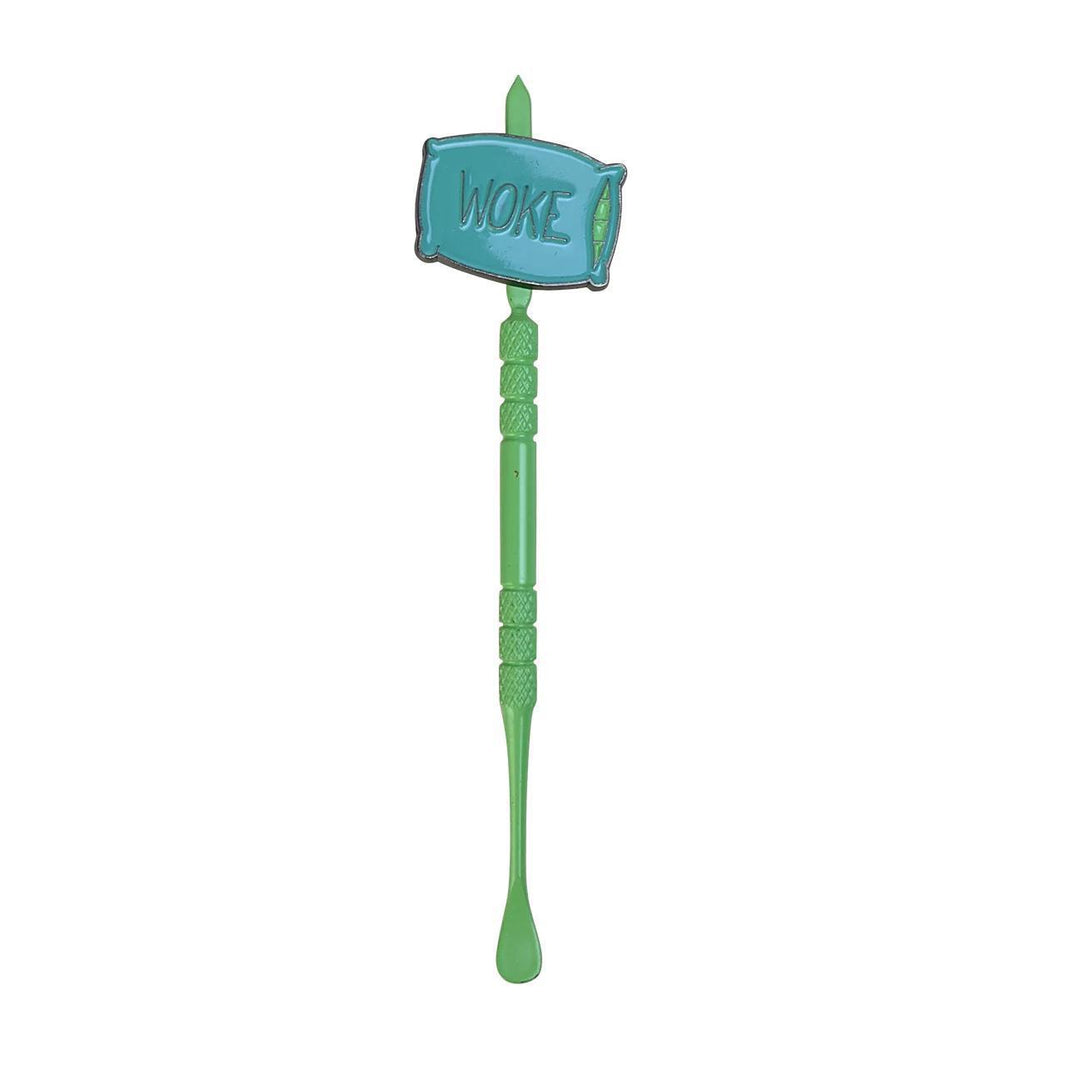 Ugly House Tool colorful mallet with the word 'WOKE' designed for fun and utility, showcasing the playful style of Ugly House Tool.