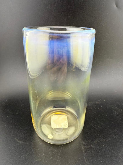 Unknown American Artist 12oz Cup showcasing vibrant fumed glass colors and unique handcrafted design.