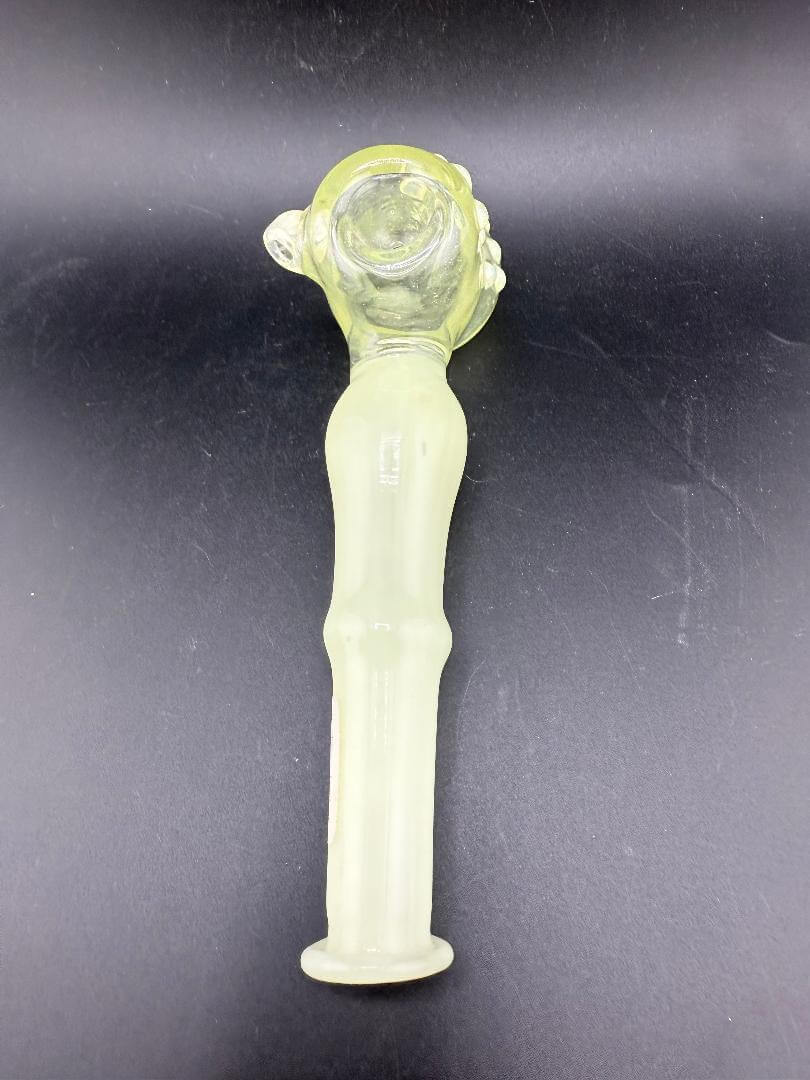 Unknown Artist Hammer Pipe - Green displayed on a black background, showcasing its vibrant green color and unique hammer shape.